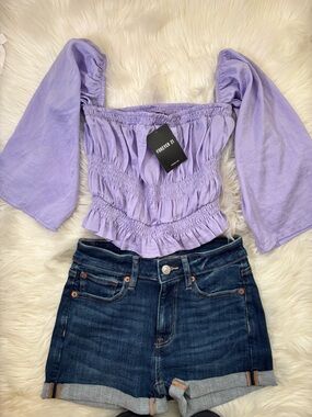 Forever 21 Lavender Crop Top